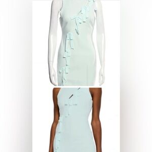 Cinq a sept mint blue mini dress with ribbons size 2